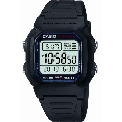 Casio 'Sports Gear' Black and LCD Plastic/Resin Quartz Chronograph Watch